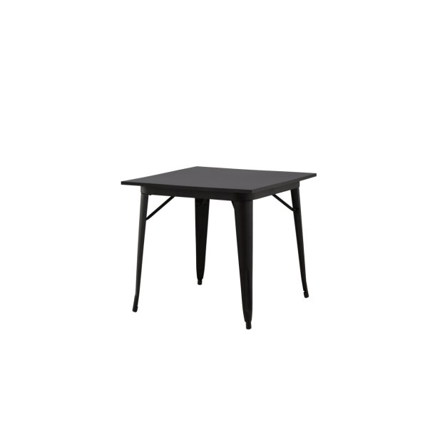 Toorx - Spisebord i sort egefiner og sort understel, 80 x 80 cm.