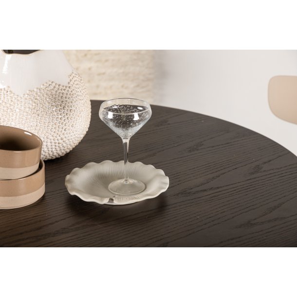 Triple - Spisebord i mocca farvet egefiner, diameter 110 cm.