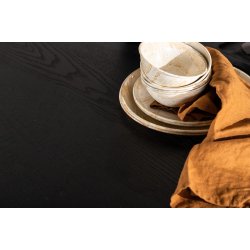 Triple - Spisebord i sort egefiner, diameter 110 cm.