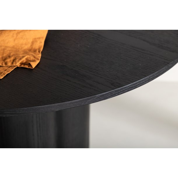 Triple - Spisebord i sort egefiner, diameter 110 cm.