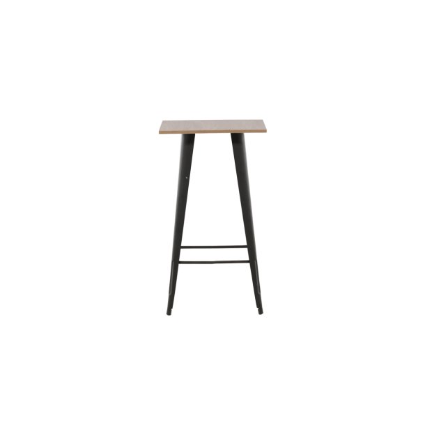 Winslet- Barbord i valnd dekor og sort metal