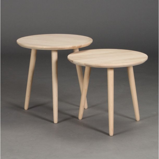 CT 10 - Sofabord i massiv bg og diameter 60 cm