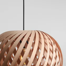 Nightfall - Pendel i flettet bgetr, diameter 40 cm.