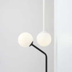 Limelight - Vglampe i hvidt metal og hvidt glas, hjde 99 cm