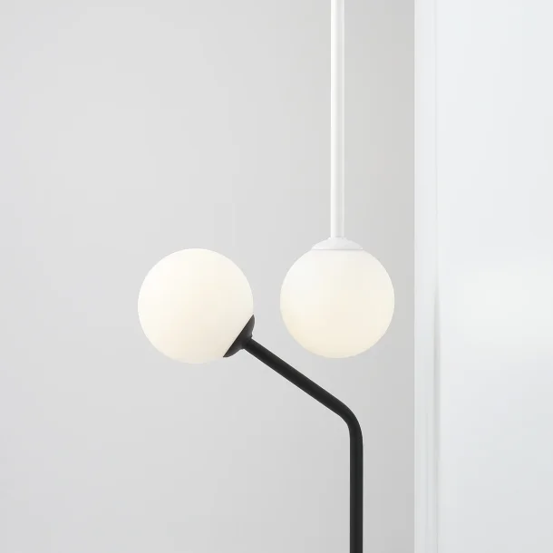 Limelight - Vglampe i hvidt metal og hvidt glas, hjde 99 cm