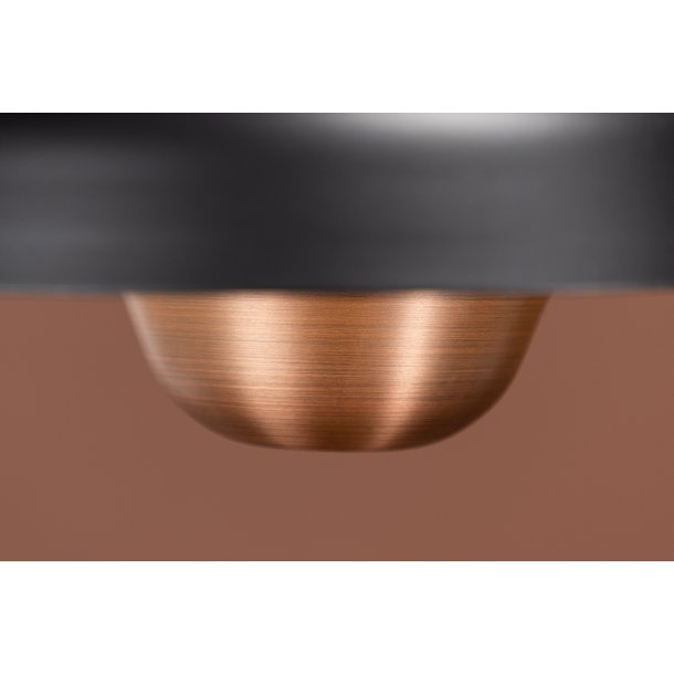 Kroken - Loftlampe i sort metal med tre skrme