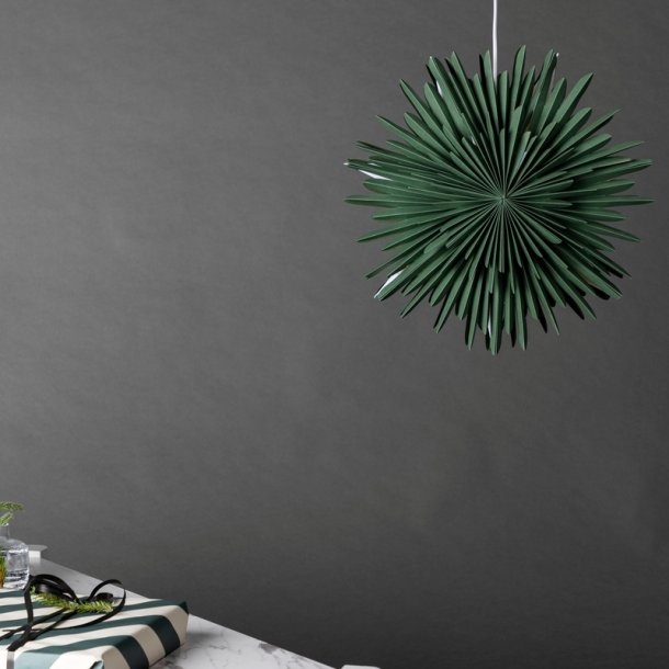Topaz - Stjerneformet loftlampe i grnt papir, tre strrelser