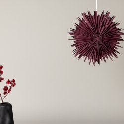 Topaz - Stjerneformet loftlampe i mrkerdt papir, tre strrelser