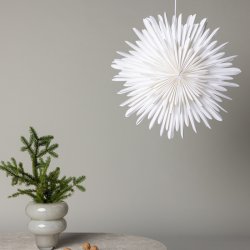 Topaz - Stjerneformet loftlampe i hvidt papir, fem strrelser