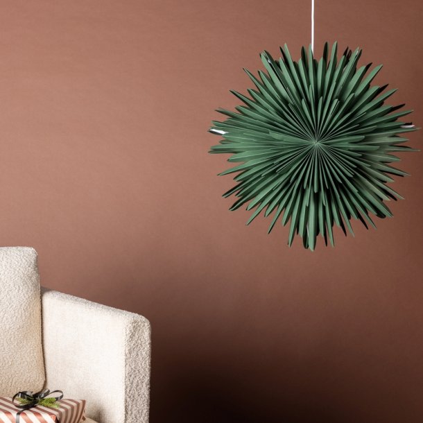Topaz - Stjerneformet loftlampe i grnt papir, tre strrelser