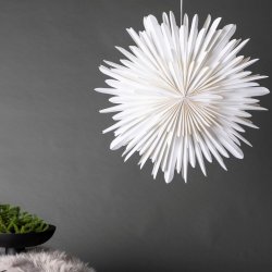Topaz - Stjerneformet loftlampe i hvidt papir, fem strrelser