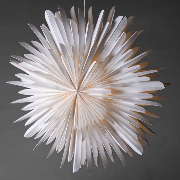 Topaz - Stjerneformet loftlampe i hvidt papir, fem strrelser
