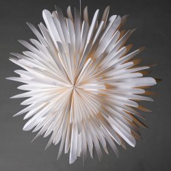Topaz - Stjerneformet loftlampe i hvidt papir, fem strrelser