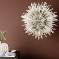 Topaz - Stjerneformet loftlampe i beige papir, to strrelser