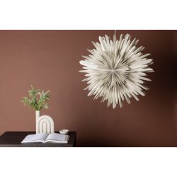 Topaz - Stjerneformet loftlampe i beige papir, to strrelser