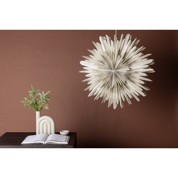 Topaz - Stjerneformet loftlampe i beige papir, to strrelser