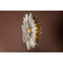 Topaz - Stjerneformet loftlampe i beige papir, to strrelser
