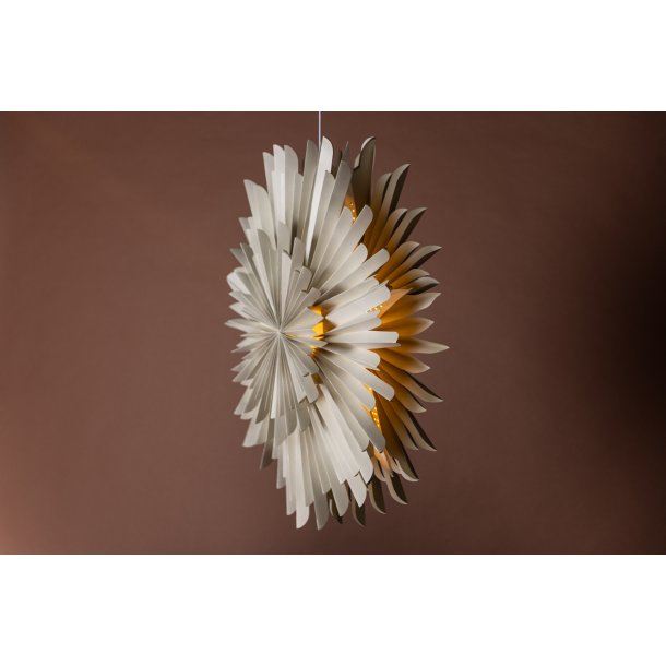 Topaz - Stjerneformet loftlampe i beige papir, to strrelser