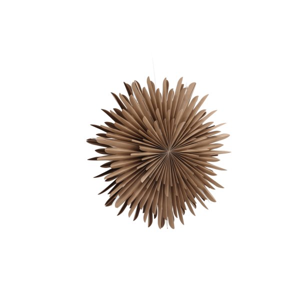 Topaz - Stjerneformet loftlampe i brunt papir, fire strrelser