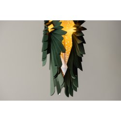 Topaz - Stjerneformet loftlampe i grnt papir, tre strrelser