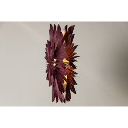 Topaz - Stjerneformet loftlampe i mrkerdt papir, tre strrelser