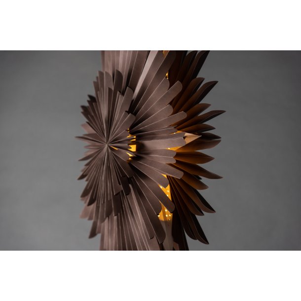 Topaz - Stjerneformet loftlampe i greige papir, tre strrelser