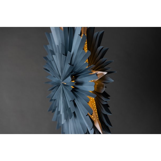 Topaz - Stjerneformet loftlampe i blt papir, tre strrelser