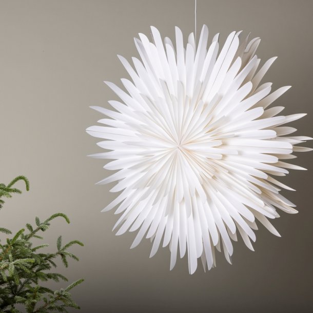 Topaz - Stjerneformet loftlampe i hvidt papir, fem strrelser
