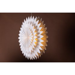 Icey - Stjerneformet loftlampe i hvidt papir, tre strrelser