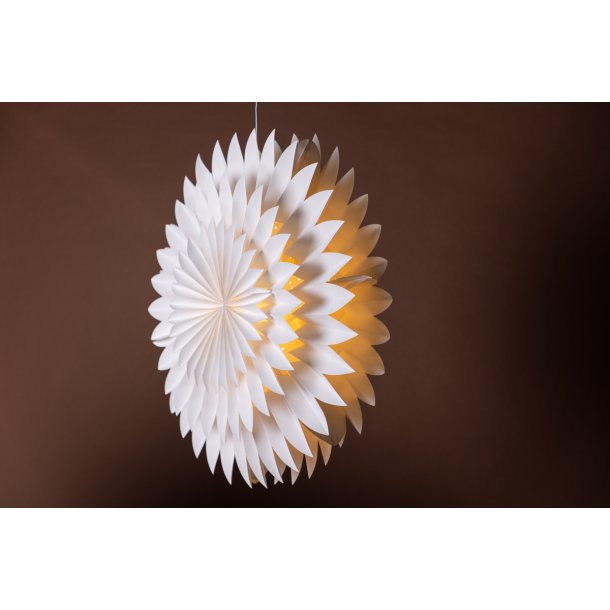 Icey - Stjerneformet loftlampe i hvidt papir, tre strrelser