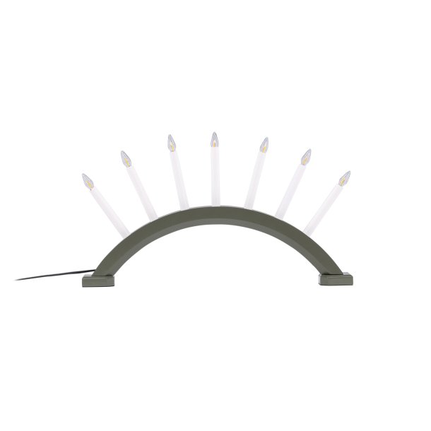 Rialto - Bordlampe i grnt tr med 7 Led-prer