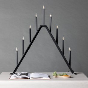 Topps - Bordlampe i sort metal med 9 dmpbare Led-prer