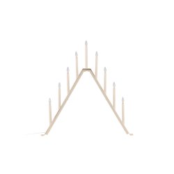 Topps - Bordlampe i beige metal med 9 dmpbare Led-prer