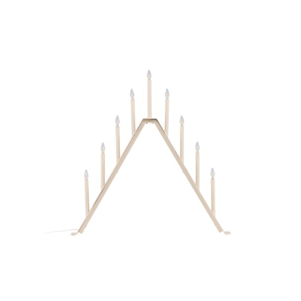 Topps - Bordlampe i beige metal med 9 dmpbare Led-prer