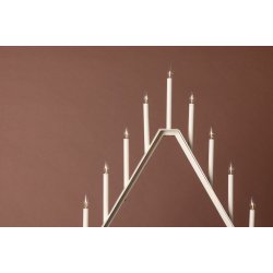 Topps - Bordlampe i beige metal med 9 dmpbare Led-prer