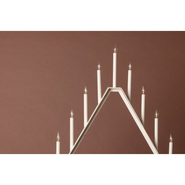 Topps - Bordlampe i beige metal med 9 dmpbare Led-prer