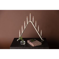 Topps - Bordlampe i beige metal med 9 dmpbare Led-prer