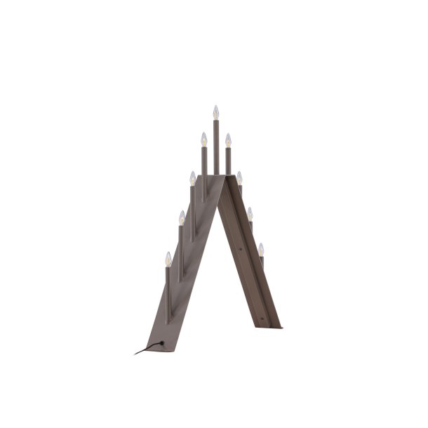 Topps - Bordlampe i mocca farvet metal med 9 dmpbare Led-prer