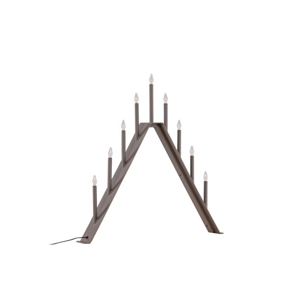 Topps - Bordlampe i mocca farvet metal med 9 dmpbare Led-prer