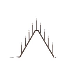 Topps - Bordlampe i mocca farvet metal med 9 dmpbare Led-prer