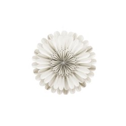 Juvela - Loftlampe i beige foldet papir, diameter 60 cm.