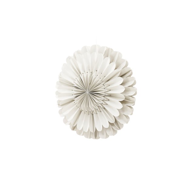 Juvela - Loftlampe i beige foldet papir, diameter 60 cm.