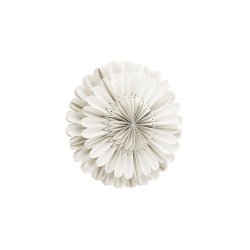 Juvela - Loftlampe i beige foldet papir, diameter 60 cm.