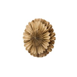Juvela - Loftlampe i brun foldet papir, diameter 60 cm.