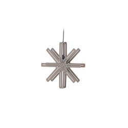 Bengala - Stjerneformet loftlampe i mocca metal, diameter 40 cm.