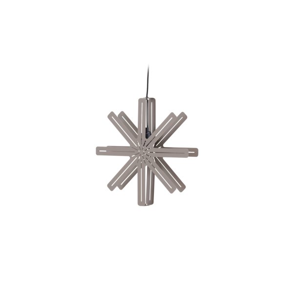 Bengala - Stjerneformet loftlampe i mocca metal, diameter 40 cm.