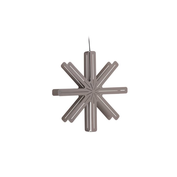 Bengala - Stjerneformet loftlampe i mocca metal, diameter 60 cm.