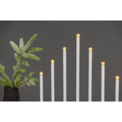 Smokey- Bordlampe i slvfarvet metal med syv dmpbare LED-lys