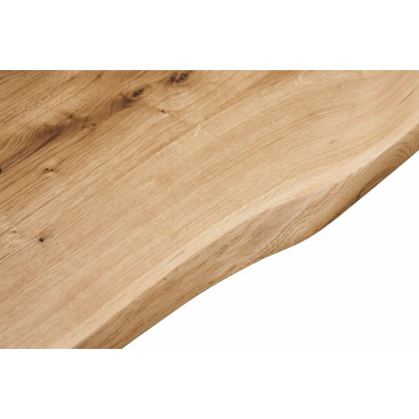 Frida matbord med naturkant i massiv ek, 160 x 90 cm.