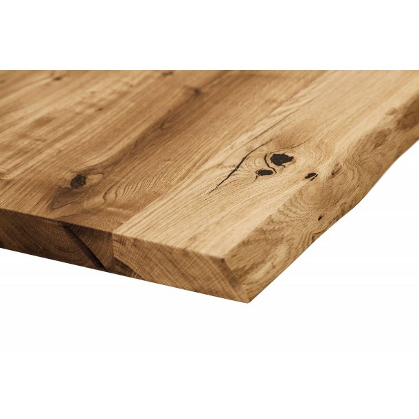 Frida matbord med naturkant i massiv ek, 160 x 90 cm.